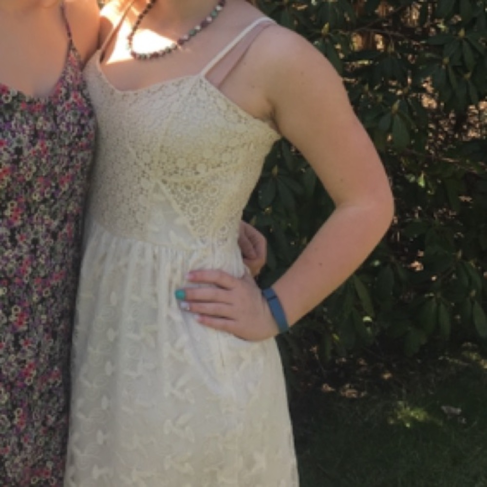 Cream dress! Only worn once!!